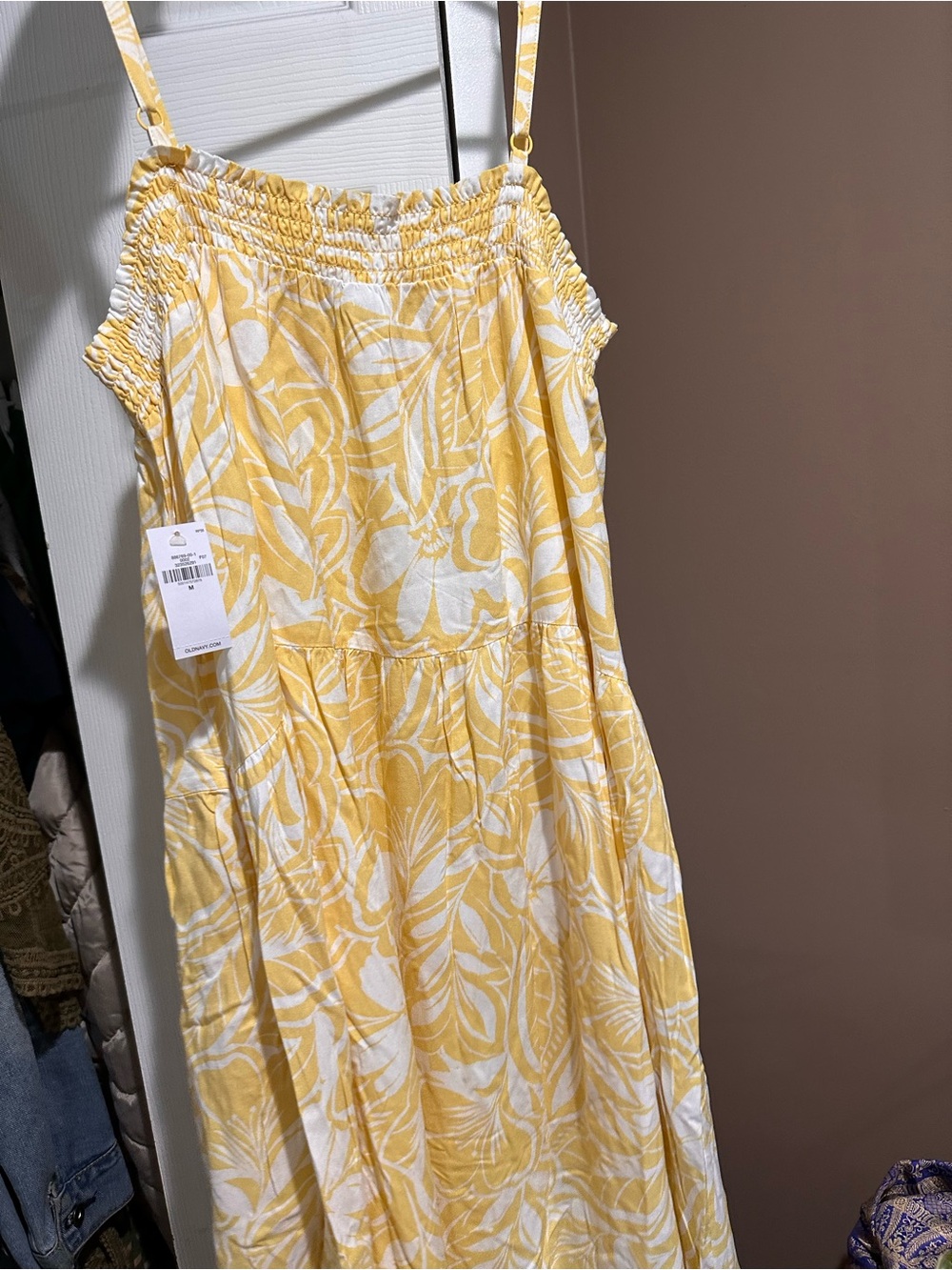Yellow Floral Spaghetti-Strap Maxi Dress - Picture 8 of 8